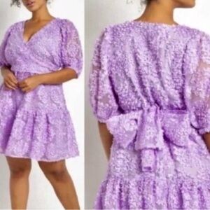 NWOT- Eloquii Lavender Lace Mini Dress